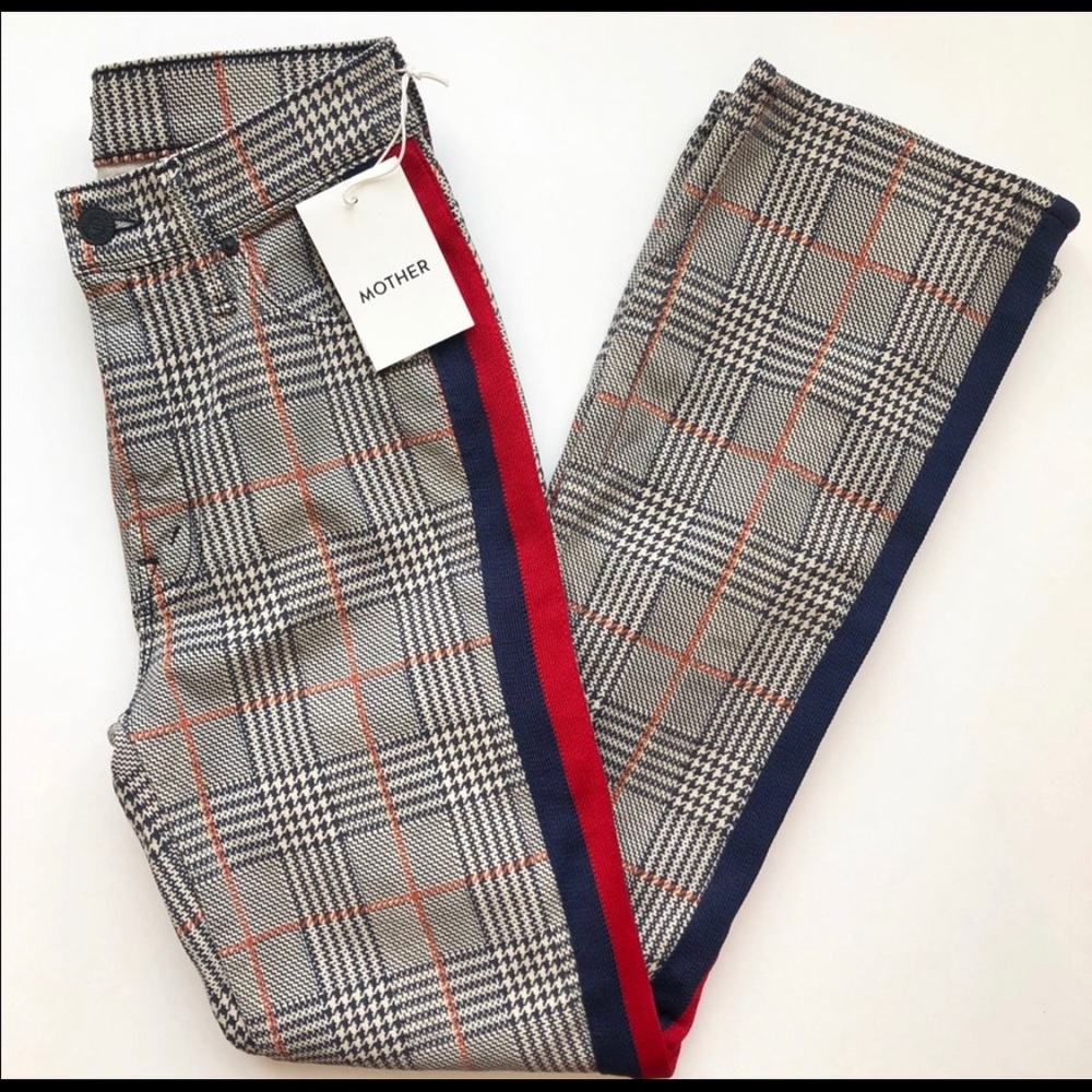 Mother Jeans Insider Plaid Ankle Pants New 25 - Picture 5 of 7